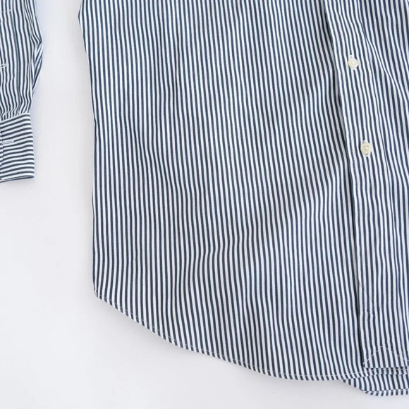 Polo By Ralph Lauren White & Green Stripe Regent Classic Fit Dress Shirt Size 16 - Picture 8 of 11